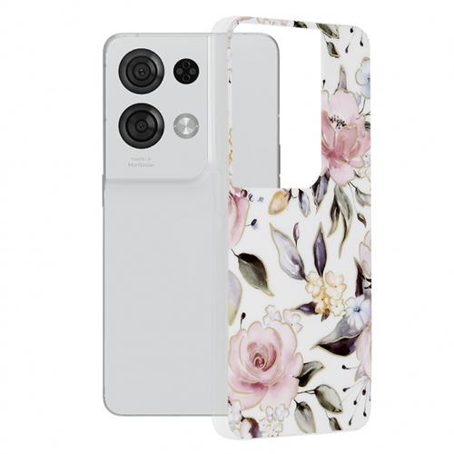 Husa pentru Oppo Reno8 Pro, Techsuit, Marble, Alba