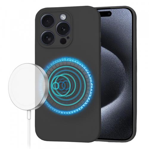 Husa MagSafe pentru Apple iPhone 15 Pro, Techsuit, SoftFlex, Neagra