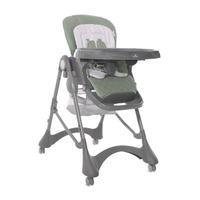 Scaun de masa Lorelli Bellissimo, reglabil multiple pozitii, 4 Roti Pivotante Duble, Prindere in 5 puncte, Separator pentru picioare, cu 2 Tavite detasabile, Verde