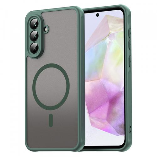 Husa MagSafe pentru Samsung Galaxy A36 A366, Techsuit, HaloFrost II, Verde