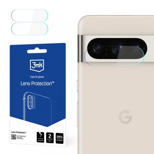 Folie de protectie Camera Spate 3MK Protection pentru Google Pixel 8 Pro, Sticla Securizata, Set 2 bucati