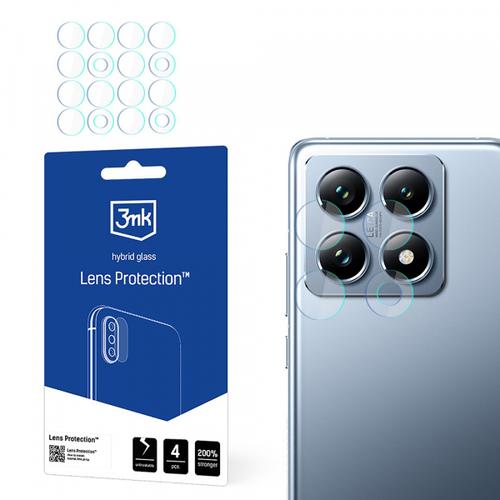 Folie de protectie Camera Spate 3MK Protection pentru Xiaomi 14T Pro / 14T, Sticla Securizata, Set 4 bucati
