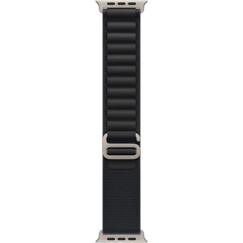 Curea pentru Apple Watch 49mm, Alpine Loop - Large - Natural Titanium Finish (Negru)