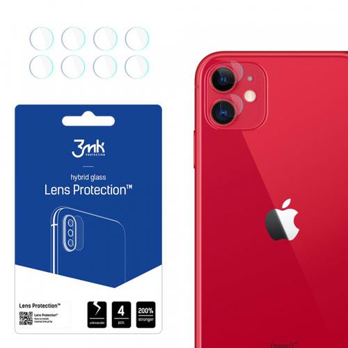 Folie de protectie Camera Spate 3MK Protection pentru Apple iPhone 11, Sticla Securizata, Set 4 bucati