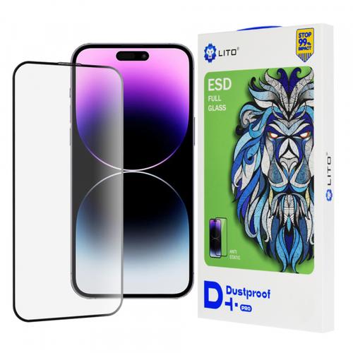 Folie de protectie Ecran Lito D+ Pro Dustproof pentru Apple iPhone 14 Pro Max, Sticla Securizata, Full Glue