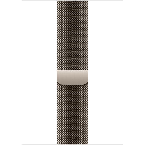 Curea Smartwatch Apple MGJ34ZM/A pentru Watch 46mm, Milanese Loop, Natural M/L (Argintiu)