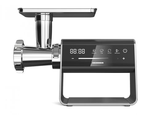 Masina de tocat HEINNER EXQUISITEFORCE HMG-DIS2500 2500 W Control Touch Angrenaj plantar (6 roti) Accesoriu rosii kibbe si carnati 2.5 kg/min Functie Reverse (Inox)