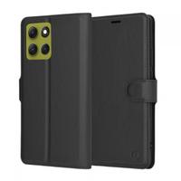 Husa pentru Motorola Moto G86, Techsuit, Leather Folio, Neagra