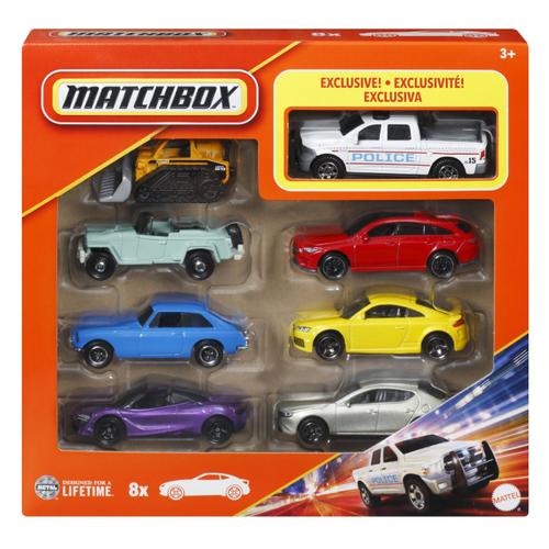 Set 8 masinute Matchbox - Exclusiv, Camioneta politie, scara 1:64