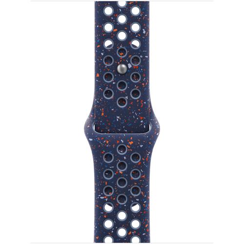 Curea Smartwatch Apple MGA84ZM/A pentru Watch 40mm, Nike Sport Band, M/L (Albastru)