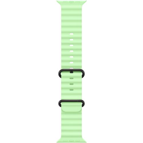 Curea Smartwatch Apple MGCL4ZM/A pentru Watch 49mm, Ocean Band, Black Titanium Finish (Verde deschis)