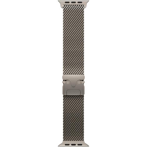 Curea Smartwatch Apple MGHQ4ZM/A pentru Watch 49mm, Milanese Loop, Natural Titanium, Large (Argintiu)