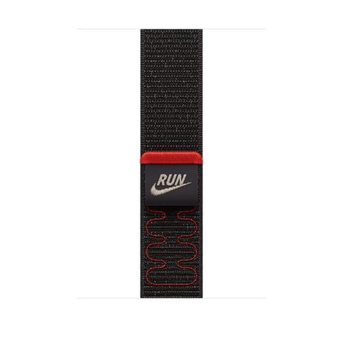 Curea Smartwatch Apple MGD34ZM/A pentru Watch 46 mm, Nike Sport Loop (Negru)
