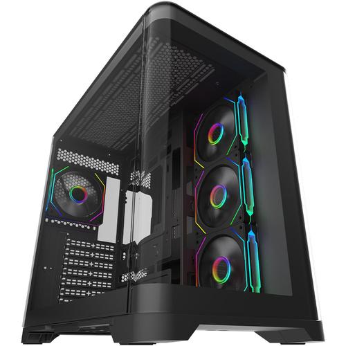 Carcasa AQIRYS Europa ARGB, Middle Tower, Tempered glass, Negru