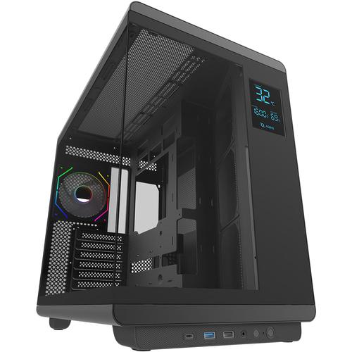 Carcasa AQIRYS Draco ARGB, Middle Tower, Tempered glass, Negru