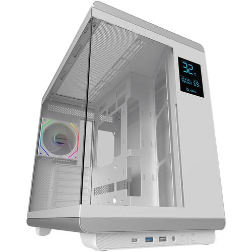 Carcasa AQIRYS Draco ARGB, Middle Tower, Tempered glass, Alb