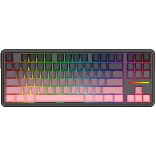 Tastatura Gaming Mecanica Redragon Antonium Pro TKL RGB,  Switch-uri liniare Huano, Bluetooth, USB Negru/Roz