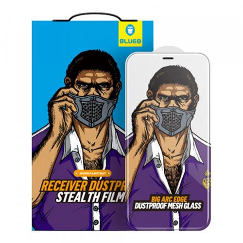 Folie de protectie Ecran Blueo Anti-Dust HD pentru Apple iPhone 12 / 12 Pro, Sticla Securizata, Full Glue