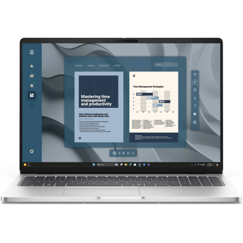 Laptop Dell Pro 16 PC16255 (Procesor AMD Ryzen AI 5 340 (16M Cache, up to 4.80 GHz), 16inch FHD+, 16GB DDR5, 512GB SSD, AMD Radeon 840M, Windows 11 Pro, Argintiu)