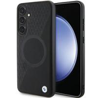 Husa MagSafe pentru Samsung Galaxy S24+ S926, BMW, Signature Half Textured & Circle, Neagra