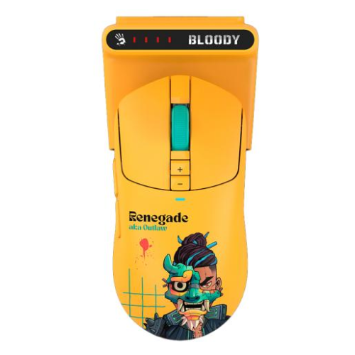 Mouse Gaming A4Tech Bloody R72 Ultra Duo Renegade Sunset, Wired, Wireless 2.4Ghz (Galben)