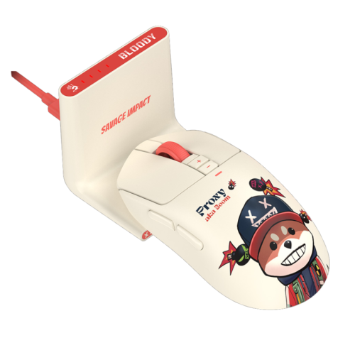 Mouse Gaming A4Tech R72 Ultra Duo Proxy Boom, Wired, Wireless 2.4Ghz, 2000dpi (Bej)