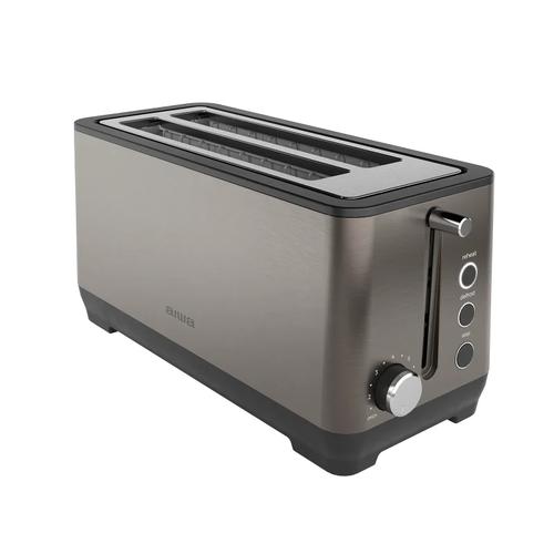 Prajitor de paine AIWA ABT-1600, 2 felii, 1600W, 7 nivele de rumenire, Decongelare si Reincalzire (Maro)