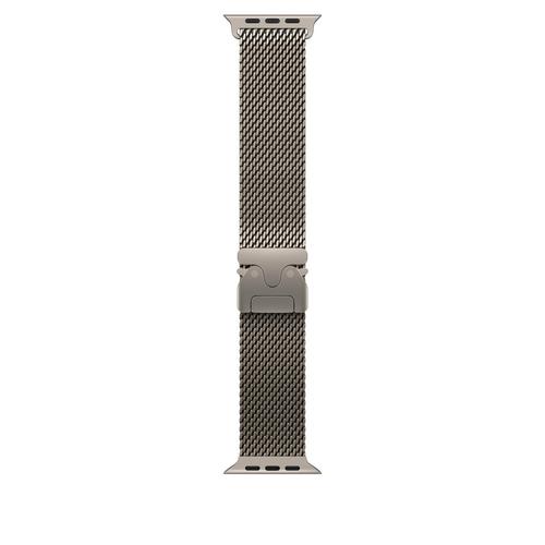 Curea Smartwatch Apple mghn4zm/a pentru Watch 49mm, Natural Titanium Milanese Loop, Small (Argintiu)