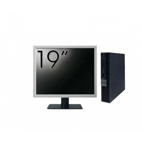 Calculator Refurbished DELL OptiPlex 5070 Mini, Intel Core i3-8100T 3.10GHz, 8GB DDR4, 128GB SSD + Monitor 19inch