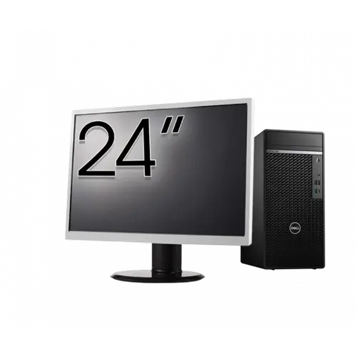 Calculator Refurbished DELL OptiPlex 7080 Tower, Intel Core i5-10500 3.10 - 4.50GHz, 8GB DDR4, 256GB SSD + Monitor 24inch