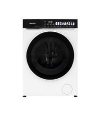 Masina de spalat rufe Daewoo DWD-DS9014, 9 kg, motor inverter, 1400 rpm, 12 programe, butoane touch, panou de control negru cu pictograme colorate, usa dubla neagra, Clasa A (Alb)