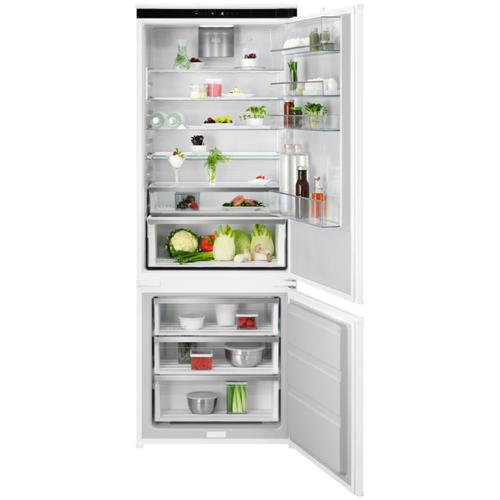 Combina frigorifica incorporabila AEG NSC7P751ES, 376 l, WiFi, Control electronic, Usi reversibile, Iluminare LED, Clasa E, H 189 cm (Alb)