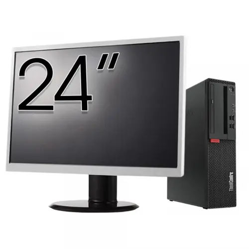Pachet Calculator Refurbished Lenovo M710 SFF, Intel Core i5-6500 3.20GHz, 8GB DDR4, 256GB SSD + Monitor 24inch