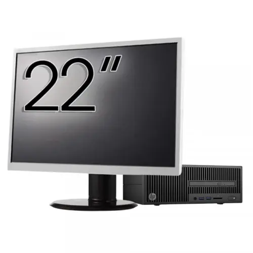 Pachet Calculator Refurbished HP 280 G2 SFF, Intel Pentium G4400 3.30GHz, 8GB DDR4, 500GB HDD, DVD-ROM + Monitor 22inch