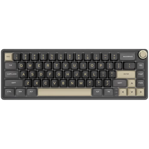 Tastatura Gaming Royal Kludge R75, Chartreuse Switch, iluminare RGB, Wired (Negru/Maro)