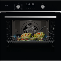 Cuptor incorporabil AEG OA5CB531AB, Electric, SteamBake-gatire cu abur, Autocuratare catalitica, Conectivitate WI-FI, 45 programe predefinite, Inchidere amortizata a usii, Grill, Senzor gatire, Ghidaj telescopic pe 1 nivel, 71 L, Clasa A+ (Sticla neagra)