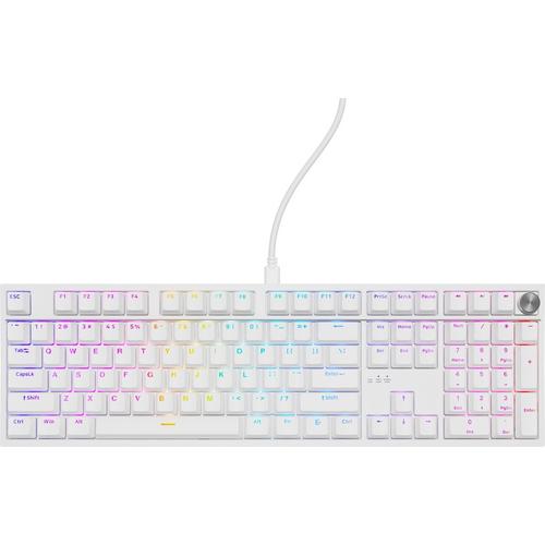 Tastatura Gaming Genesis Thor 404, iluminare RGB, Wired, Gateron Yellow Pro Switch, Mecanica (Alb)