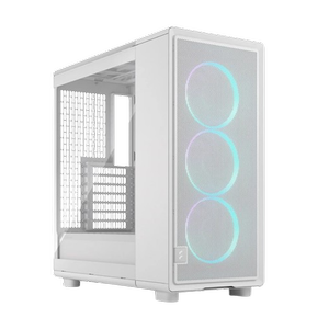 Carcasa Fractal Design Epoch White TG Clear, iluminare RGB, Middle Tower, Fara sursa (Alb)