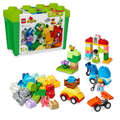 LEGO® DUPLO Classic - Cutie-caramida cu masinute si camioane 10439, 80 piese