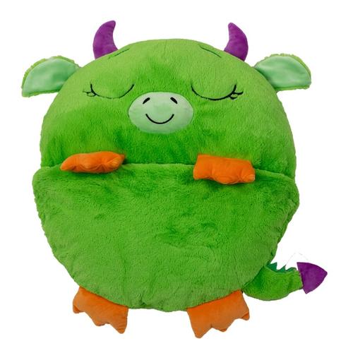 Jucarie de plus 2 in 1 Happy Nappers - Dragonul Duncan, sac de dormit