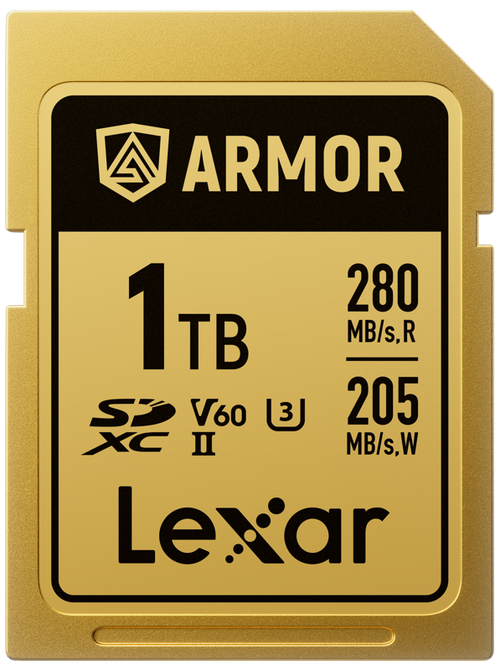 Card de memorie Lexar ARMOR Gold LSDAMGL001T-RNNNG, 1TB, SDXC, UHS-II U3, V60, Inox, IP68