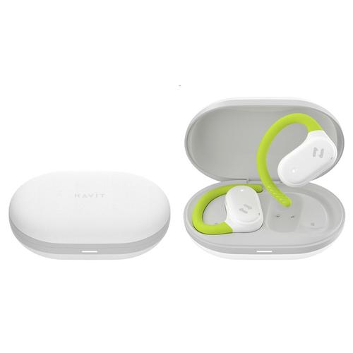 Casti alergare intraauriculare Havit OWS915 cu microfon, Bluetooth 5.4, TWS, ENC, IPX5, USB C, 1000mAh, aplicatie Havit Life (Alb)
