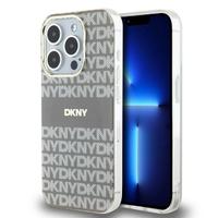 Husa MagSafe pentru Apple iPhone 15 Pro Max, DKNY, IML Mono & Stripe, Bej