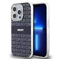 Husa MagSafe pentru Apple iPhone 15 Pro Max, DKNY, IML Mono & Stripe, Neagra
