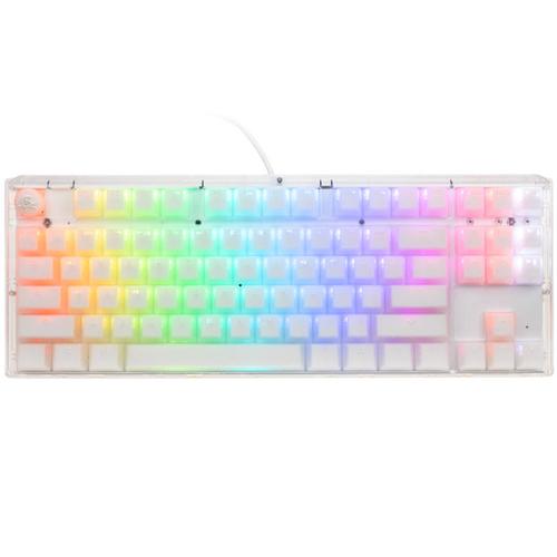 Tastatura Gaming Ducky One 3 Aura TKL, iluminare RGB, Wired, USB, Cherry MX Silent Red (Alb)