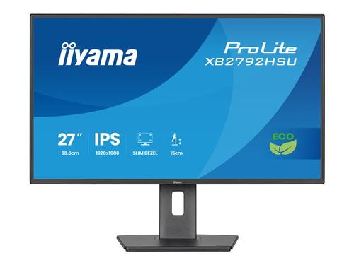 Monitor IPS LED Iiyama 27inch XB2792HSU-B1, Full HD (1920 x 1080), HDMI, DisplayPort, Boxe, Pivot, 120 Hz, 3 ms (Negru)
