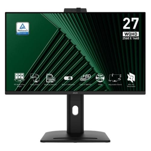 Monitor IPS LED MSI 27inch PRO MP275QPDG, WQHD (2560 x 1440), HDMI, DisplayPort, Boxe, Pivot, 100 Hz, 1 ms (Negru)