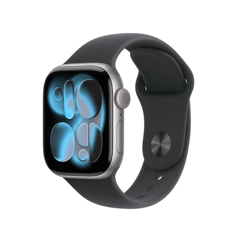 Smartwatch Apple Watch 11, GPS + Cellular, 46mm, Ecran Retina LTPO OLED, Chip S10 cu Procesor Dual-Core, 64GB Flash, Wi-Fi, Bluetooth, Carcasa Aluminiu, Curea Sport Band S/M (Gri)
