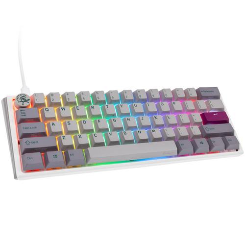 Tastatura Gaming Ducky One 3 Mist Grey Mini, iluminare RGB, Wired, USB,  Cherry MX Ergo-Clear (Gri/Alb)
