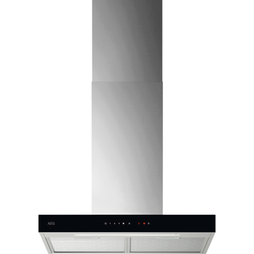 Hota incorporabila decorativa AEG GB67D61HL, Putere de absorbtie 730 mc/h, Conectivitate plita, Control electronic, Functie Breeze, 60 cm (Inox)